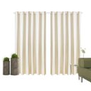 Ver imagem 2 de Cortina Corta Luz 4,00M x 2,30M 100% Blackout PVC Palha para Sala ou Quarto para Varão Simples