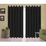 Cortina Corta Luz 4,00M x 2,30M 100% Blackout PVC Preta para Sala ou Quarto para Varão Simples - 1