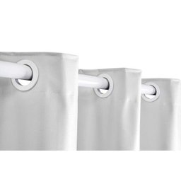 Cortina Corta Luz 4,00M x 2,50M 100% Blackout PVC Branca para Sala ou Quarto para Varão Simples - 4