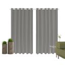 Ver imagem 2 de Cortina Corta Luz 4,00M x 2,50M 100% Blackout PVC Cinza para Sala ou Quarto para Varão Simples