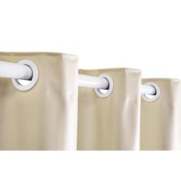 Cortina Corta Luz 4,00M x 2,50M 100% Blackout PVC Palha para Sala ou Quarto para Varão Simples - 4