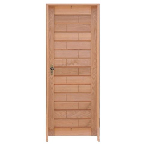 Kit Porta de Madeira Maciça Roma Rodam Tauari - 2.10 (a) X 0.82 (l) - Lado Direito