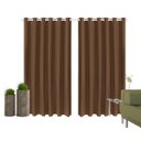 Ver imagem 2 de Cortina Corta Luz 4,00M x 2,70M 100% Blackout PVC Tabaco para Sala ou Quarto para Varão Simples