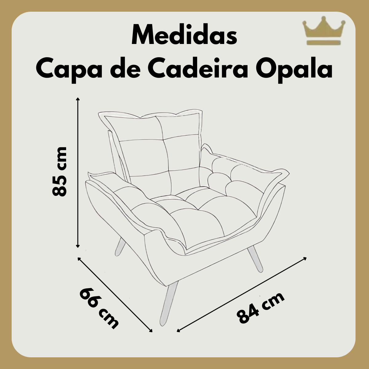 Capa de Poltrona Opala:azul Royal - 4