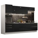 Ver imagem 3 de Armário de Cozinha Planejada 320cm Branco/Preto Lux Madesa 04