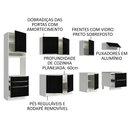 Ver imagem 5 de Armário de Cozinha Planejada 320cm Branco/Preto Lux Madesa 04