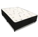 Ver imagem 1 de Cama Box Conjugada Ortopédica Casal 138 x 188 – Suede Preto - Tampo Branco
