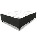 Ver imagem 2 de Cama Box Conjugada Ortopédica Casal 138 x 188 – Suede Preto - Tampo Branco