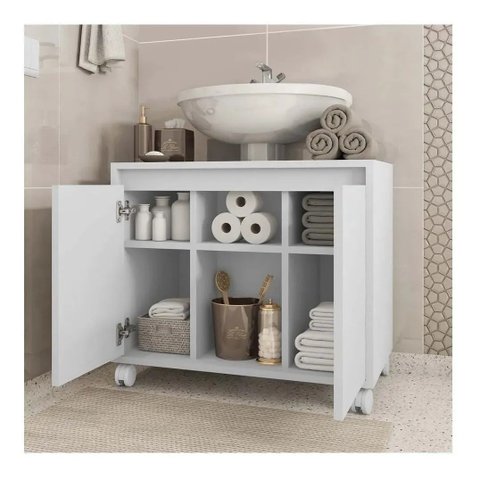 Gabinete Glamour Pia Coluna 2 Portas Ecogbp - Camp&planejados