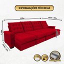 Ver imagem 2 de Sofá Coliseu 4.00m Retrátil e Reclinável Super Pillow
