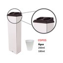 Ver imagem 3 de Kit Porta Copo Descartável Água 200ml + Lixeira Inox Coletor