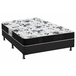 Cama Box Casal: Colchão Ortopédico Probel D28/EP Advanced Tech1000 + Base CRC Suede Gray(138x188) - 1 Cama Box Casal: Colchão Ortopédico Probel D28/EP Advanced Tech1000 + Base CRC Suede Gray(138x188) - 1