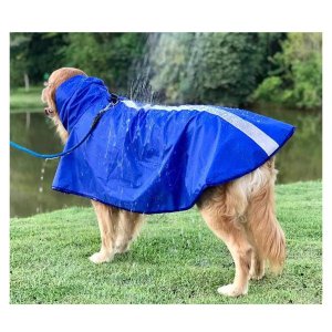 Malloo Capa de Chuva para Cães Azul Tamanho Grande - Un