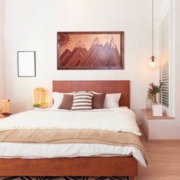 Quadro Painel Picos Nevados Madeira Nobre em Alto Relevo Artesanal - 3