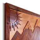Ver imagem 4 de Quadro Painel Picos Nevados Madeira Nobre em Alto Relevo Artesanal