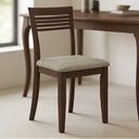 Ver imagem 5 de Kit 04 Cadeiras para Sala de Jantar Madeira Maciça Estofada Lazuli F06 Linho Mescla Café - Lyam Deco