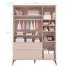 Mesa de Apoio e Guarda Roupa Infantil Alice Rosa Acetinado - Phoenix Baby - 4