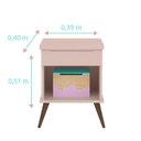 Ver imagem 2 de Mesa de Apoio e Guarda Roupa Infantil Alice Rosa Acetinado - Phoenix Baby