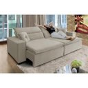 Ver imagem 1 de Sofá Londres 2.70m Retrátil e Reclinável Pillow Top - Bege
