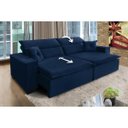 Ver imagem 3 de Sofá Londres 2.70m Retrátil e Reclinável Pillow Top - Azul