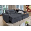 Ver imagem 1 de Sofá Londres 2.70m Retrátil e Reclinável Pillow Top - Chumbo