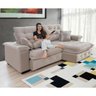 Sofá Coliseu 2.00m Retrátil e Reclinável Super Pillow - Avelã - 1