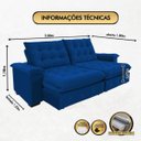 Ver imagem 2 de Sofá Coliseu 2.00m Retrátil e Reclinável Super Pillow