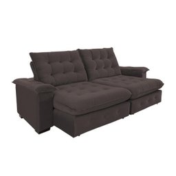 Sofá Coliseu 2.00m Retrátil e Reclinável Super Pillow - Marrom - 4