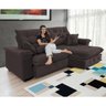 Sofá Coliseu 2.00m Retrátil e Reclinável Super Pillow - Marrom - 1