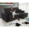 Sofá Coliseu 2.00m Retrátil e Reclinável Super Pillow - Preto - 1