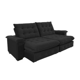 Sofá Coliseu 2.00m Retrátil e Reclinável Super Pillow - Preto - 4