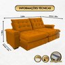Sofá Coliseu 2.00m Retrátil e Reclinável Super Pillow - Terra - 2