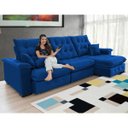 Ver imagem 1 de Sofá Coliseu 3.10m Retrátil e Reclinável Super Pillow - Azul