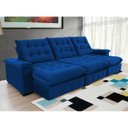 Ver imagem 3 de Sofá Coliseu 3.10m Retrátil e Reclinável Super Pillow - Azul