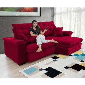 Sofá Coliseu 2.00m Retrátil e Reclinável Super Pillow