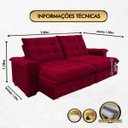 Ver imagem 2 de Sofá Coliseu 2.00m Retrátil e Reclinável Super Pillow