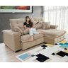 Sofá Coliseu 2.30m Retrátil e Reclinável Super Pillow - Bege - 1