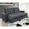 Sofá Coliseu 2.30m Retrátil e Reclinável Super Pillow - Chumbo - 2