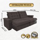 Ver imagem 4 de Sofá Coliseu 2.30m Retrátil e Reclinável Super Pillow
