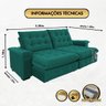 Sofá Coliseu 2.30m Retrátil e Reclinável Super Pillow - Verde - 4