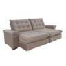 Sofá Coliseu 2.60m Retrátil e Reclinável Super Pillow - Avelã - 4