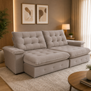 Ver imagem 1 de Sofá Coliseu 2.60m Retrátil e Reclinável Super Pillow