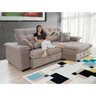 Sofá Coliseu 2.60m Retrátil e Reclinável Super Pillow - Avelã - 1