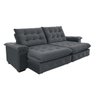 Sofá Coliseu 2.60m Retrátil e Reclinável Super Pillow - Chumbo - 4