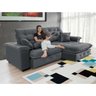 Sofá Coliseu 2.60m Retrátil e Reclinável Super Pillow - Chumbo - 1