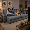 Ver imagem 4 de Sofá Coliseu 2.60m Retrátil e Reclinável Super Pillow