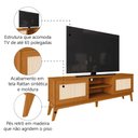 Ver imagem 5 de Rack Bancada para Tv até 65 Polegadas 1,80m 2 Portas com Tela Rattan Cedro Cairo Edn Cedro