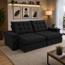 Ver imagem 1 de Sofá Coliseu 2.60m Retrátil e Reclinável Super Pillow