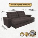 Ver imagem 2 de Sofá Coliseu 2.60m Retrátil e Reclinável Super Pillow