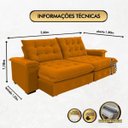 Ver imagem 5 de Sofá Coliseu 2.60m Retrátil e Reclinável Super Pillow